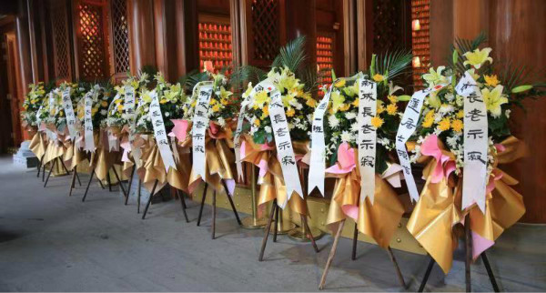 【现场图集】广州大佛寺设立灵堂纪念新成长老