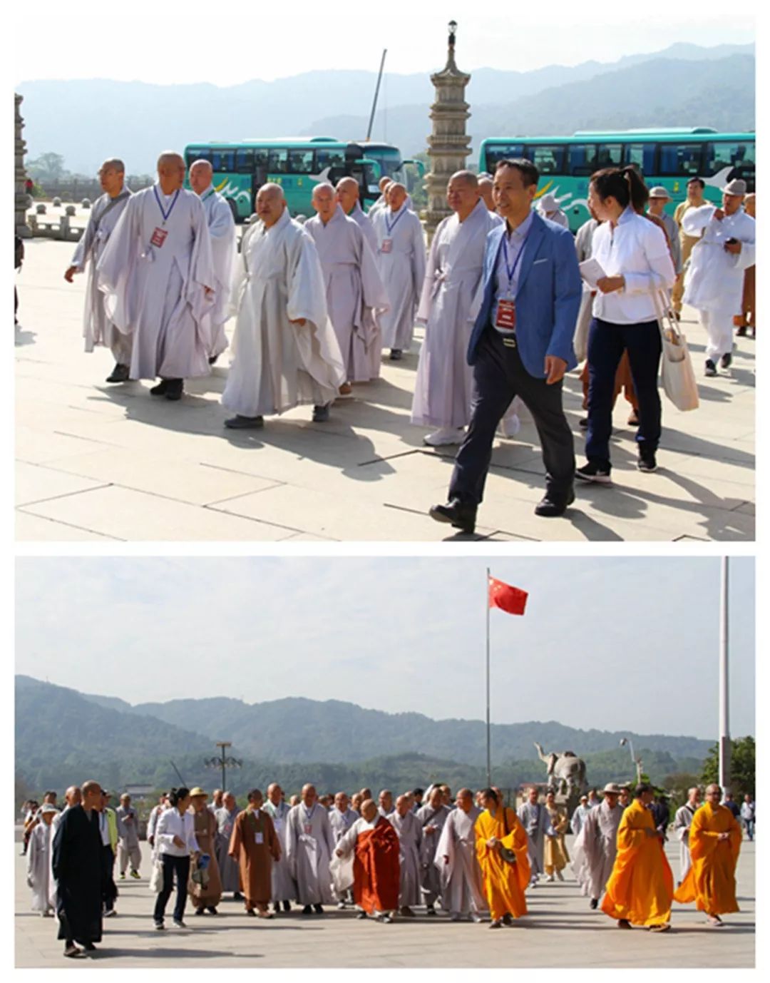 韩国曹溪宗总务院院长圆行法师为首的二十九宗派韩国参访团到南华禅寺虔诚礼祖