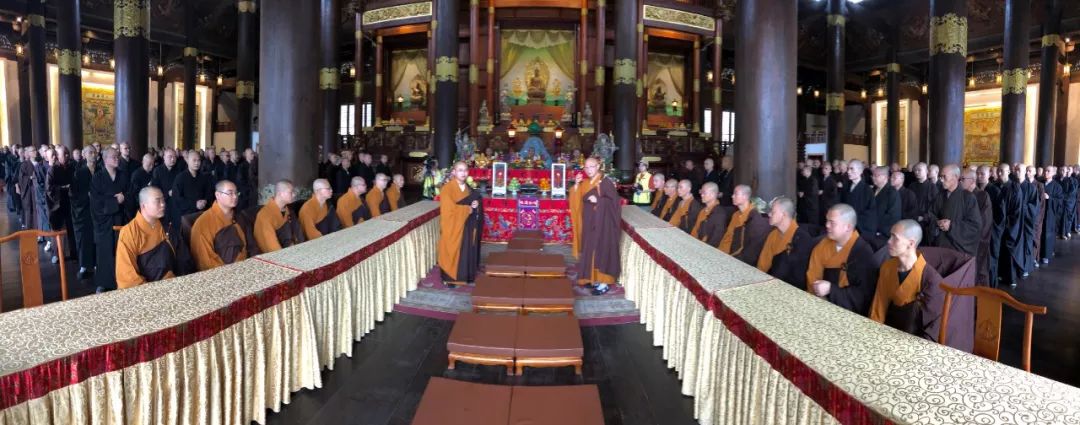 传戒专题 | 雪窦山资圣禅寺三坛大戒法会 第三日：进堂 请引礼 宣堂规 开示