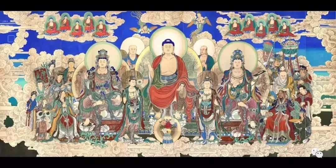 “重彩大乘——雪窦山佛画迎请仪式暨战乃明、王春霞艺术展”在上海举行