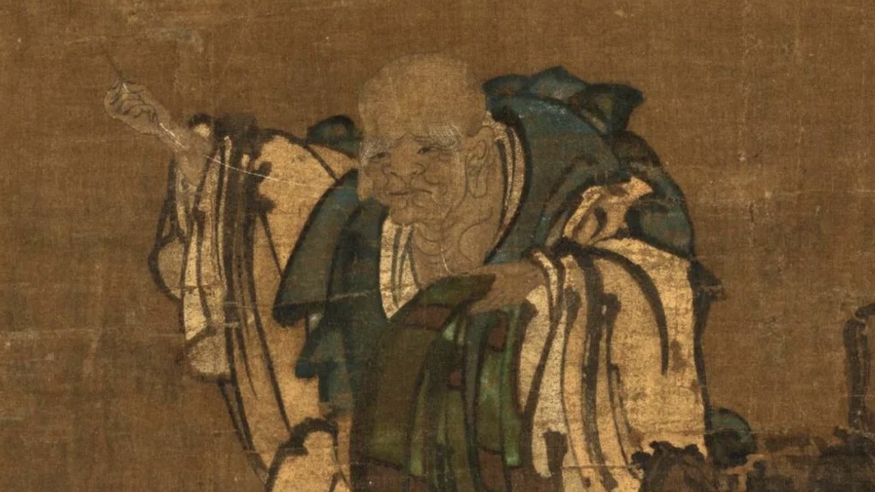 赏析｜南宋禅画：白良玉绘《朝阳对月图》
