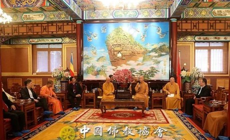 中国佛教协会演觉副会长会见新加坡宗教联谊会代表团一行