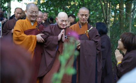 桐柏山清泉禅寺印生法师关期圆满 云门寺方丈明向大和尚主持出关仪式